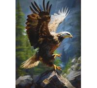 RKFLGEW 14CT Kit Punto Croce Prestampati Con Animali Aquila Volante Schemi Punto Croce Fai Da Te Kit Set Da Ricamo Artigianale Per La Decorazione Domestica 80x100cm