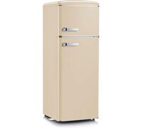 Rkg 8933 retrò - frigorifero doppia porta, 208 litri, classe e (a++), statico, colore crema