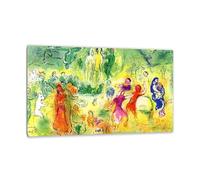 RKGHDCX Famoso Dipinto Mac Chagal Poster e stampe Astratti Opere d'arte. Surrealist Stampa artistica su tela.Riproduzione Quadri(Festa di nozze nella Grotta delle Ninfe) 60x95cm(24x37in) Incorniciato