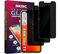 RKINC Vetro Temperato Privacy per iPhone 11 Pro Max/XS Max 6.5-Inch, [3 Pezzi] Pellicola Protettiva salvaschermo, Angolo di privacy migliorato, Durezza 9H