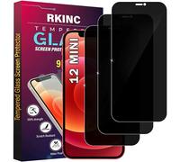 RKINC Vetro Temperato Privacy per iPhone 12 Mini 5.4-Inch, [3 Pezzi] Pellicola Protettiva salvaschermo, Angolo di privacy migliorato, Durezza 9H