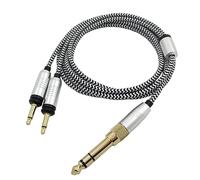 RKJRTK Cavo per Cuffie Focal ELEGIA, connettori da 3, 5/6, 35 mm, Cavo | Cavo in nylon altamente flessibile per cuffie Focal ELEGIA con doppi spinotti da 3, 5 mm