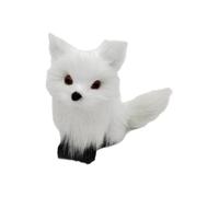 RKJRTK Figurina peluche realistica Accento da scrivania artificiale, Decorazione per auto, Accessorio Peluche simulato Ciondolo piccole volpi