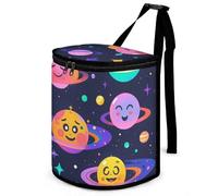 RKJVB Pattumiera per auto da uomo, a prova di perdite, borsa della spazzatura spaziale, emoticon, per auto, da appendere, per donne, tasche, per auto, camion, minivan, SUV