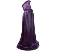 RKK Costumi Cosplay Di Halloween, Maglione Lungo Con Cappuccio For Adulti E Bambini, Nero, Vampiro, Morte, Mago, Strega, Abito Da Diavolo(Purple,150cm)