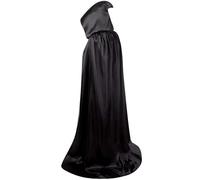 RKK Mantello Di Halloween Mantello Della Morte Nera Costume Da Strega Diavolo Vampiro Festa For Bambini Cosplay(Black,110cm)