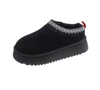 RKK Pantofole Fuzzy Con Plateau Da Donna Mini Stivali Stivali Da Neve Caldi Invernali For Donna Stivaletti Corti Scivoli In Peluche Scarpe Da Donna(Black,6)