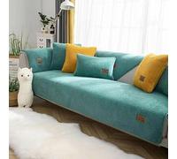 RKK Sherpa Fleece Sofa Cover, Couch Covers Super Soft Thickened Warm Plush Couch Cover Fuzzy Furry Couch Cover Non Slip Sofa Slipcover Furniture Protector Cushion(Green,43 * 63")