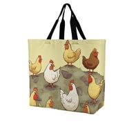 Rkklvbns A Brood of Chickens - Borsa a tracolla da donna, borsa per la spesa, portatile, leggera, resistente, per lavoro, viaggi, stile casual