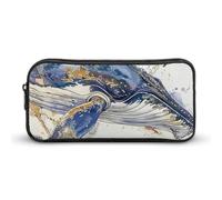 Rkklvbns A Picture of A Whale - Astuccio portamatite portatile con cerniera, organizer per cancelleria, semplice da riporre, per ufficio, università, uso adulto