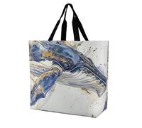 Rkklvbns A Picture of A Whale - Borsa a tracolla da donna, borsa per la spesa, leggera, resistente, per lavoro, viaggi, stile casual