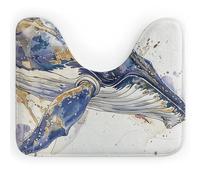 Rkklvbns A Picture of A Whale Tappeto da bagno antiscivolo a forma di U tappetino da bagno morbido assorbente 50,8 x 40,6 cm sottile tappeto da bagno per lavandino, vasca, doccia e WC