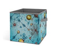 Rkklvbns Abstraction Biology Chemistry Storage Bin - Cestino portaoggetti pieghevole con manici, grande organizer per vestiti, in tessuto, per organizzare libri, coperte, giocattoli