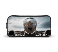Rkklvbns Airplane Art - Astuccio grande per matite portatile, con cerniera, organizer per cancelleria, semplice da riporre, per ufficio, università, uso adulto