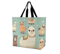 Rkklvbns Alpacas, borsa a tracolla da donna, borsa per la spesa, portatile, leggera, resistente, per lavoro, viaggi, borsa casual