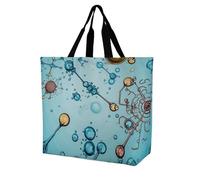 Rkklvbns Astrazione Biologia Chimica Donne Tote Bag Spalla Borse della spesa Borsa Portatile di Immagazzinaggio Borsa Leggera Durevole per Lavoro Viaggi Casual Bag