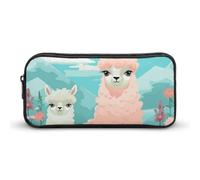 Rkklvbns Bella alpaca grande astuccio portamatite portatile con cerniera cancelleria organizzatore semplice archiviazione estetica cancelleria per ufficio college uso adulto