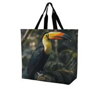 Rkklvbns Borsa a tracolla da donna colorata Toucan borsa per la spesa borsa portatile leggera durevole per lavoro viaggio borsa casual
