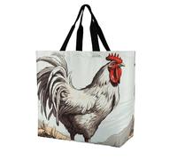Rkklvbns Borsa a tracolla da donna, con disegno di pollo, borsa per la spesa, portatile, leggera, resistente, per lavoro, viaggi, casual