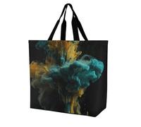 Rkklvbns Borsa a tracolla da donna con liquido colorato, borsa per la spesa, portatile, leggera, resistente, per lavoro, viaggi, borsa casual