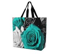 Rkklvbns Borsa a tracolla da donna, con motivo floreale, leggera, resistente, per lavoro, viaggi, stile casual