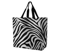 Rkklvbns Borsa a tracolla da donna, con stampa zebrata, portatile, leggera, resistente, per lavoro, viaggi, stile casual