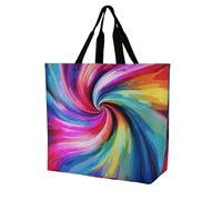 Rkklvbns Borsa da donna colorata Tie Dye Tote Bag Spalla Borsa della spesa Portatile Borsa di Immagazzinaggio Leggero Durevole per Lavoro Viaggi Borsa Casual