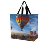 Rkklvbns Borsa tote da donna con mongolfiera, borsa a tracolla per generi alimentari, borsa portatile leggera e resistente, per lavoro, viaggi, borsa casual