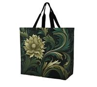 Rkklvbns Borsa tote da donna in stile verde scuro e verde, borsa a tracolla per generi alimentari, borsa portatile leggera e durevole per lavoro, viaggi, borsa casual