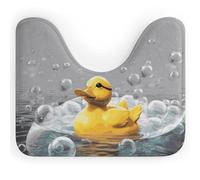 Rkklvbns Bubble Duck - Tappeto da bagno antiscivolo a forma di U, morbido e assorbente, 50,8 x 40,6 cm, sottile, per lavandino, vasca, doccia e WC
