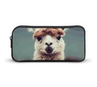 Rkklvbns Carino alpaca grande astuccio portamatite portatile con cerniera cancelleria organizzatore semplice archiviazione estetica cancelleria per ufficio college uso adulto