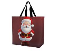 Rkklvbns Carino Babbo Natale Donne Tote Bag Spalla Grocerie Borse Portatile Borsa di Stoccaggio Leggero Durevole per Lavoro Viaggi Casual Bag