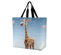 Rkklvbns Cartoni animati Giraffe Donne Tote Bag Spalla Borsa della spesa Borsa Portatile Borsa di Immagazzinaggio Leggero Durevole per Lavoro Viaggi Casual Bag