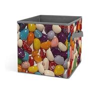 Rkklvbns Cestini assortiti per gelatine, cestino portaoggetti pieghevole con manici, grande organizer per vestiti in tessuto per organizzare libri, coperte, giocattoli
