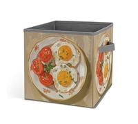 Rkklvbns Cestini portaoggetti per uova e pomodori, cestino portaoggetti pieghevole con manici, grande organizer per vestiti in tessuto per organizzare libri, coperte, giocattoli