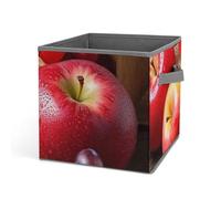 Rkklvbns Cestino portaoggetti pieghevole con manici, per frutta su legno, grande organizer per vestiti in tessuto, per organizzare libri, coperte, giocattoli