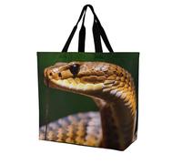 Rkklvbns Cobra Snake - Borsa a tracolla da donna, borsa per la spesa, portatile, leggera, resistente, per lavoro, viaggi, stile casual
