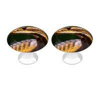 Rkklvbns Cobra Snake - Confezione da 2 pomelli moderni per cassetti e cassettiere, rotondi, per cucina, camera da letto, cassetti del bagno