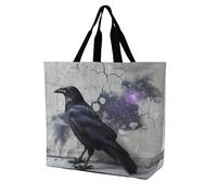 Rkklvbns Crow on the Ground - Borsa a tracolla da donna, borsa per la spesa, portatile, leggera, resistente, per lavoro, viaggi, stile casual