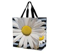 Rkklvbns Daisy Flower - Borsa a tracolla da donna, borsa per la spesa, portatile, leggera, resistente, per lavoro, viaggi, stile casual