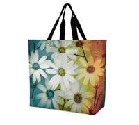 Rkklvbns Daisy Flowers in diverse cornici da donna borsa tote a tracolla borsa della spesa portatile borsa leggera durevole per lavoro viaggio borsa casual