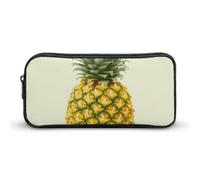 Rkklvbns Fresh Ananas Grande Astuccio Portamatite Portatile con Cerniera Cancelleria Organizer Semplice Stoccaggio Estetica Cancelleria per Ufficio College Uso Adulto