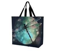 Rkklvbns Galaxy Animal Dragonfly - Borsa da donna a tracolla per generi alimentari, leggera, resistente, per lavoro, viaggi, stile casual