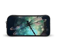 Rkklvbns Galaxy Animal Libellula Grande Astuccio Portamatite Portatile con Cerniera Cancelleria Organizer Semplice Stoccaggio Estetica Cancelleria per Ufficio College Uso Adulto