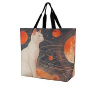 Rkklvbns Gatti e pianeti borsa tote da donna borsa a tracolla borsa per la spesa borsa portatile leggera durevole per lavoro viaggio borsa casual