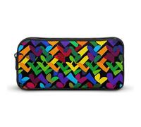Rkklvbns Gay Pride - Astuccio grande con motivo arcobaleno, portatile, con cerniera, organizer per cancelleria, semplice da riporre, per ufficio, università, uso adulto