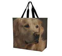 Rkklvbns Golden Retriever - Borsa a tracolla da donna, borsa per la spesa, portatile, leggera, resistente, per lavoro, viaggi, stile casual