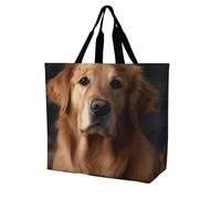 Rkklvbns Golden Retriever - Borsa a tracolla da donna, borsa per la spesa, portatile, leggera, resistente, per lavoro, viaggi, stile casual