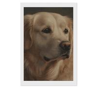 Rkklvbns Golden Retriever - Kit per pittura a diamante per adulti, fai da te, per principianti, con gemme artistiche e artigianato, decorazione per la casa, 20,3 x 30,5 cm