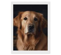 Rkklvbns Golden Retriever - Kit per pittura a diamante per adulti, fai da te, per principianti, con gemme artistiche e artigianato, per decorazione della casa, 30,5 x 40,6 cm